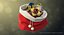 3D model realistic santa s bag