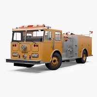 1989 Seagrave Pumper Fire Truck Low Poly