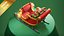 3D Santa Sleigh Christmas stylized