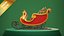 3D Santa Sleigh Christmas stylized