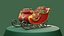 3D Santa Sleigh Christmas stylized