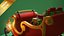 3D Santa Sleigh Christmas stylized