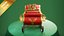 3D Santa Sleigh Christmas stylized