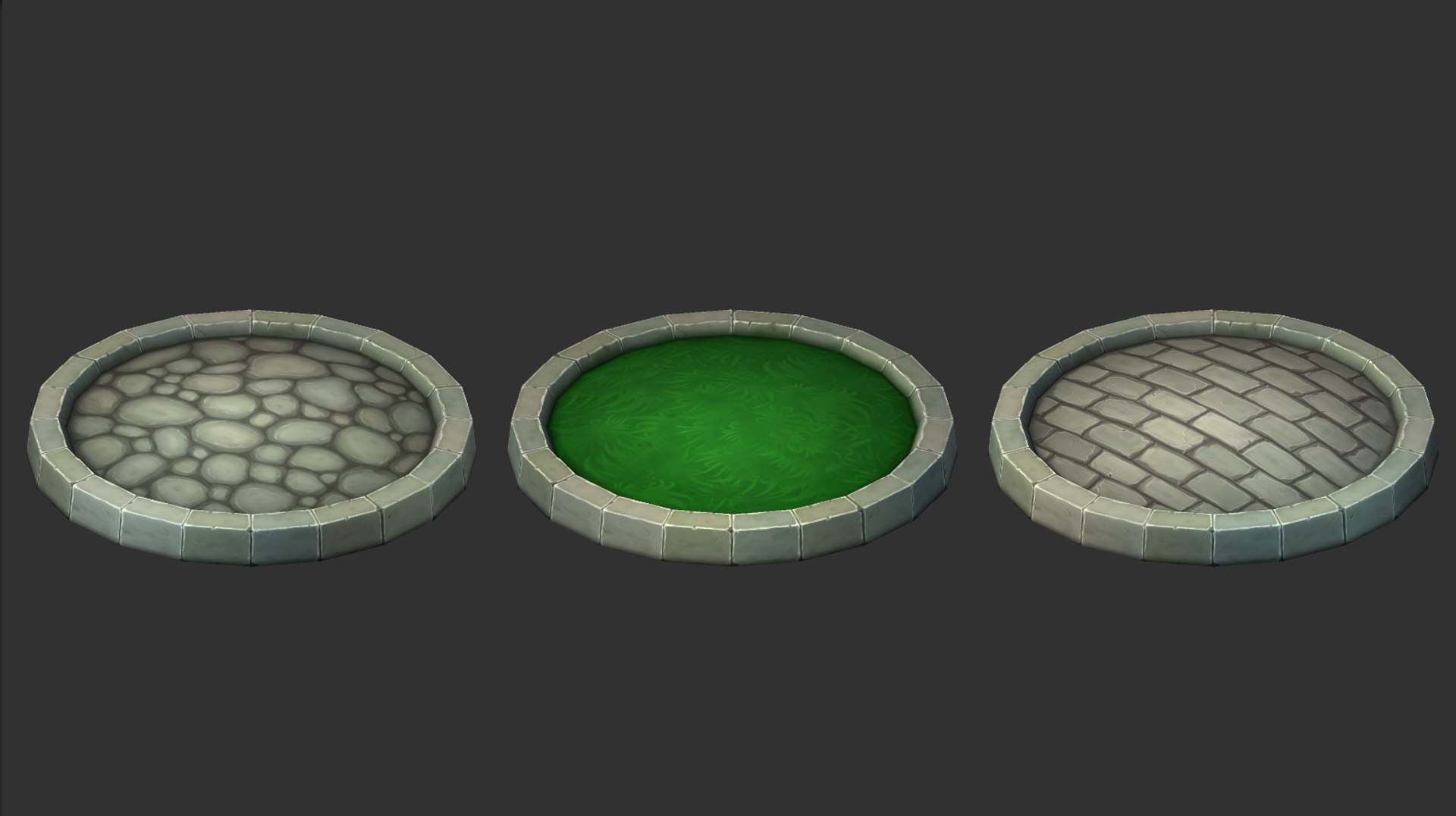 3d Low-poly Turntable Platforms