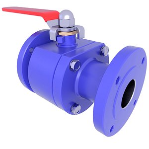3D Flanged Ball Valve 61