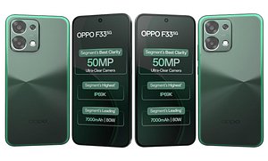 3D Oppo F33 5G Green model