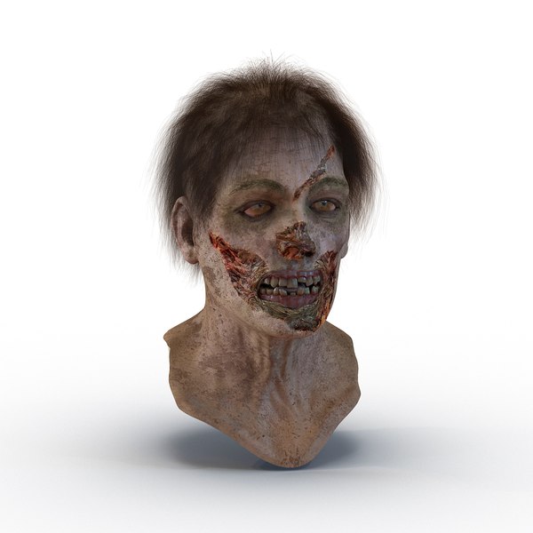 modelo 3d Zombie Head modelo 3D con pelo - TurboSquid 999279