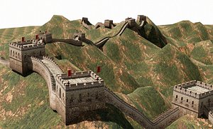 Great Wall of China The ancient architecture of the Great Wall 3D