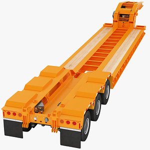 Lowboy Trailer 02 3D model