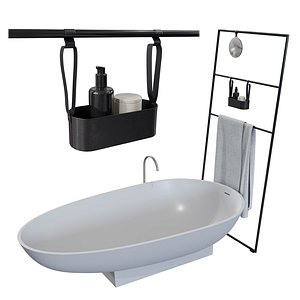 3D bathroom set model