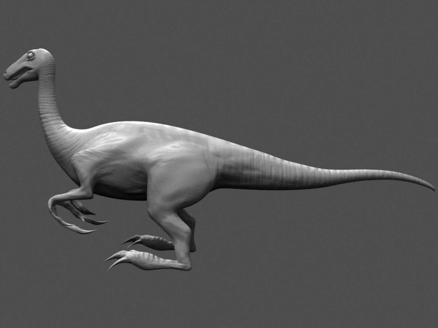 3d Gallimimus Lizards Rigged Model