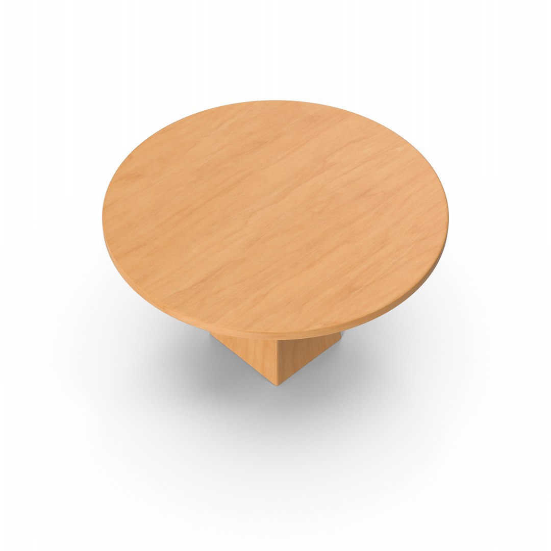 Wooden Round Table 3D Model - TurboSquid 2038223