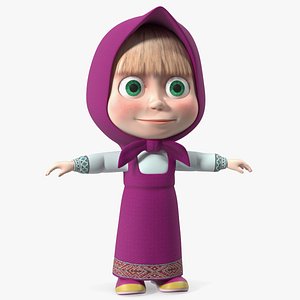 Cartoon Character Masha Rigged 3D