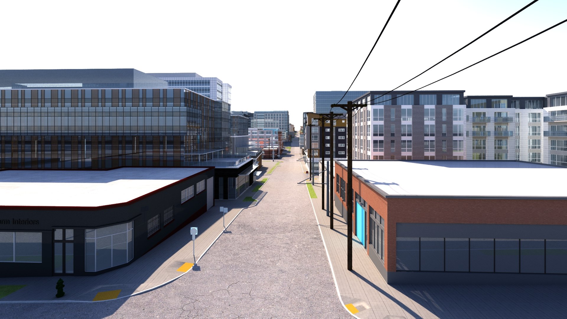 Street District Block 3D Model - TurboSquid 2033002