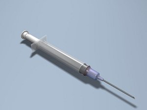 3d model medical syringe