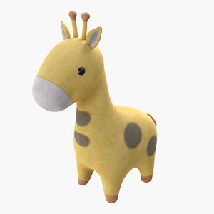 Adorable Giraffe Plush 3D model
