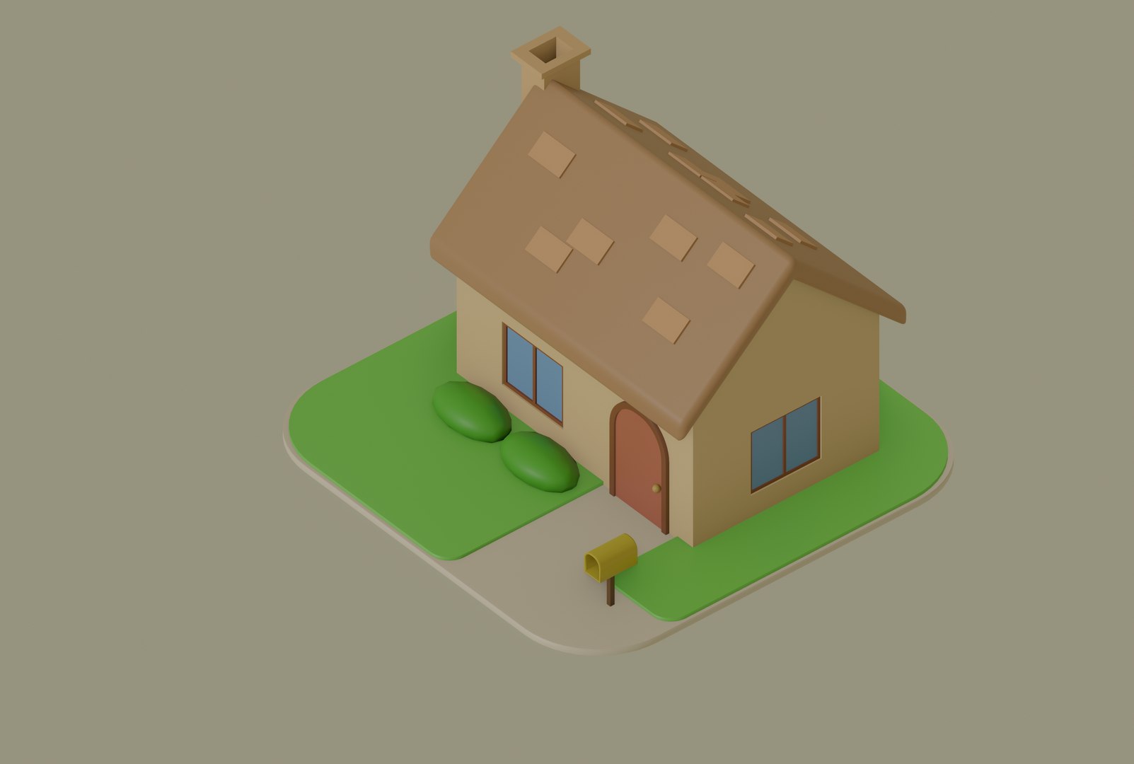Low Poly House Model - TurboSquid 2133209