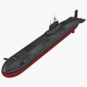 typhoon class submarine 3d max