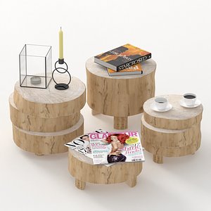 tables wooden 3D model