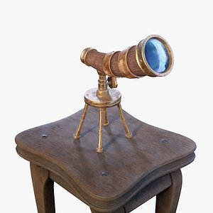 Stylized Telescope - PBR 3D model