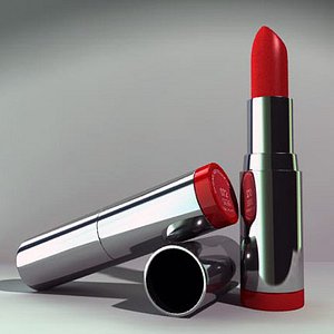 3d model lipstick red