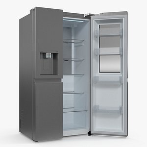 3D model Refrigerator LG 27 Side-By-Side InstaView White