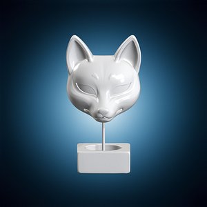 3D Kitsune Incense Holder 3D Print Model model