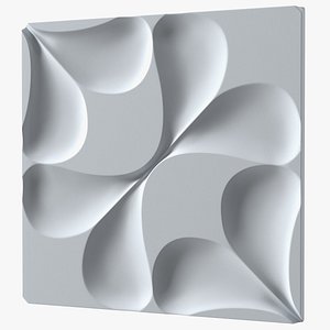 3D Wall Panel Drops Ceramic 3D model