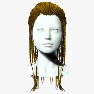 Female Dreadlocks Hair 3D model