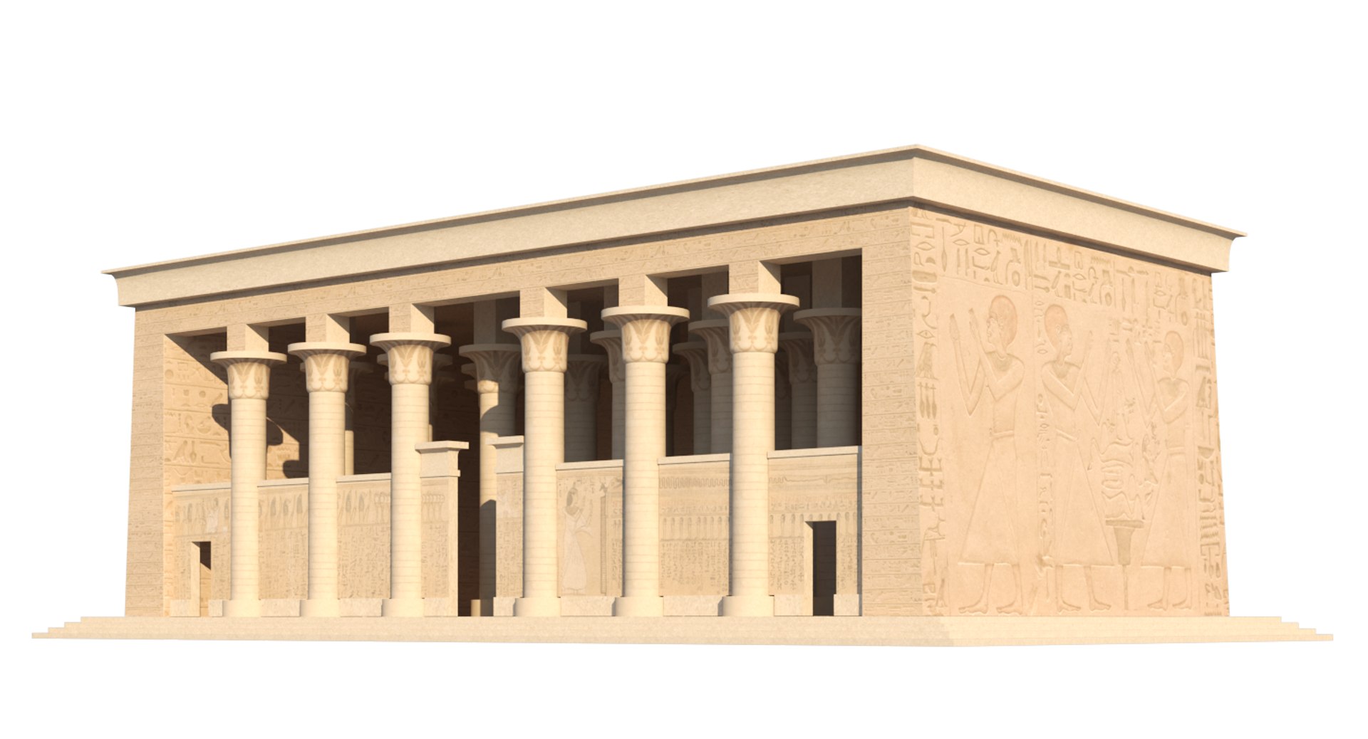 Egyptian temples pyramid 3D model - TurboSquid 1330312