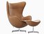 Egg lounge chair leather