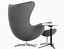 Egg lounge chair leather