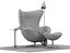 Egg lounge chair leather