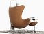 Egg lounge chair leather