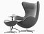 Egg lounge chair leather