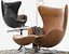 Egg lounge chair leather
