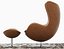 Egg lounge chair leather