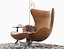 Egg lounge chair leather