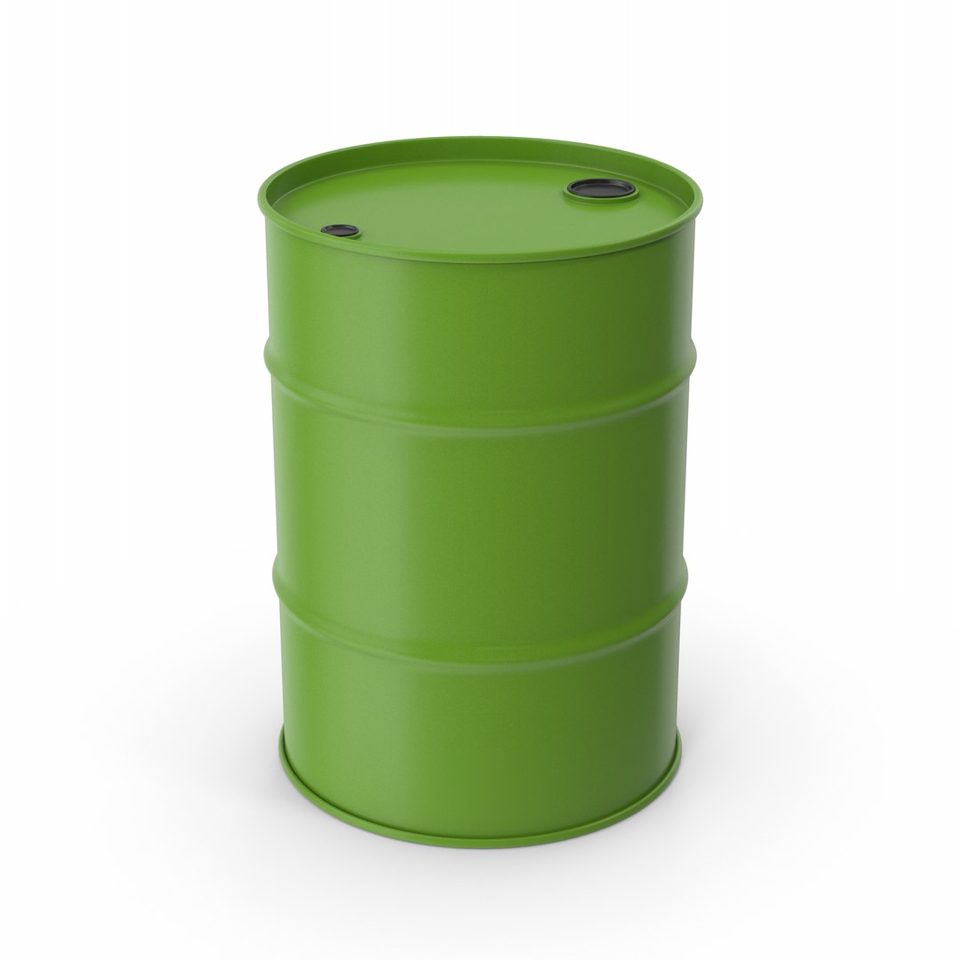 3D Model Green Metal Barrel - TurboSquid 2063342