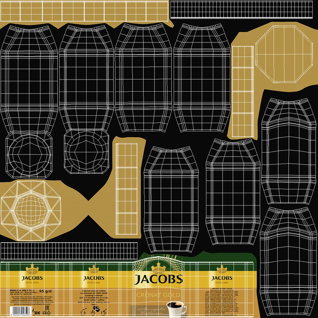 3D Empty Jacobs Coffee 95g Jar Model - TurboSquid 2143059