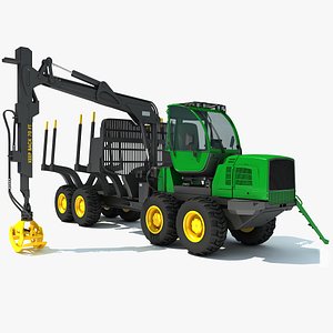 forwarder forestry vehicle 3d 3ds