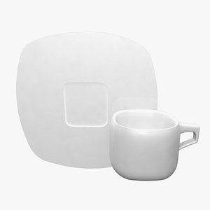 3D realistic mug plate
