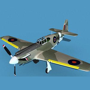 3D model North American A-36A Apache V12 RAF