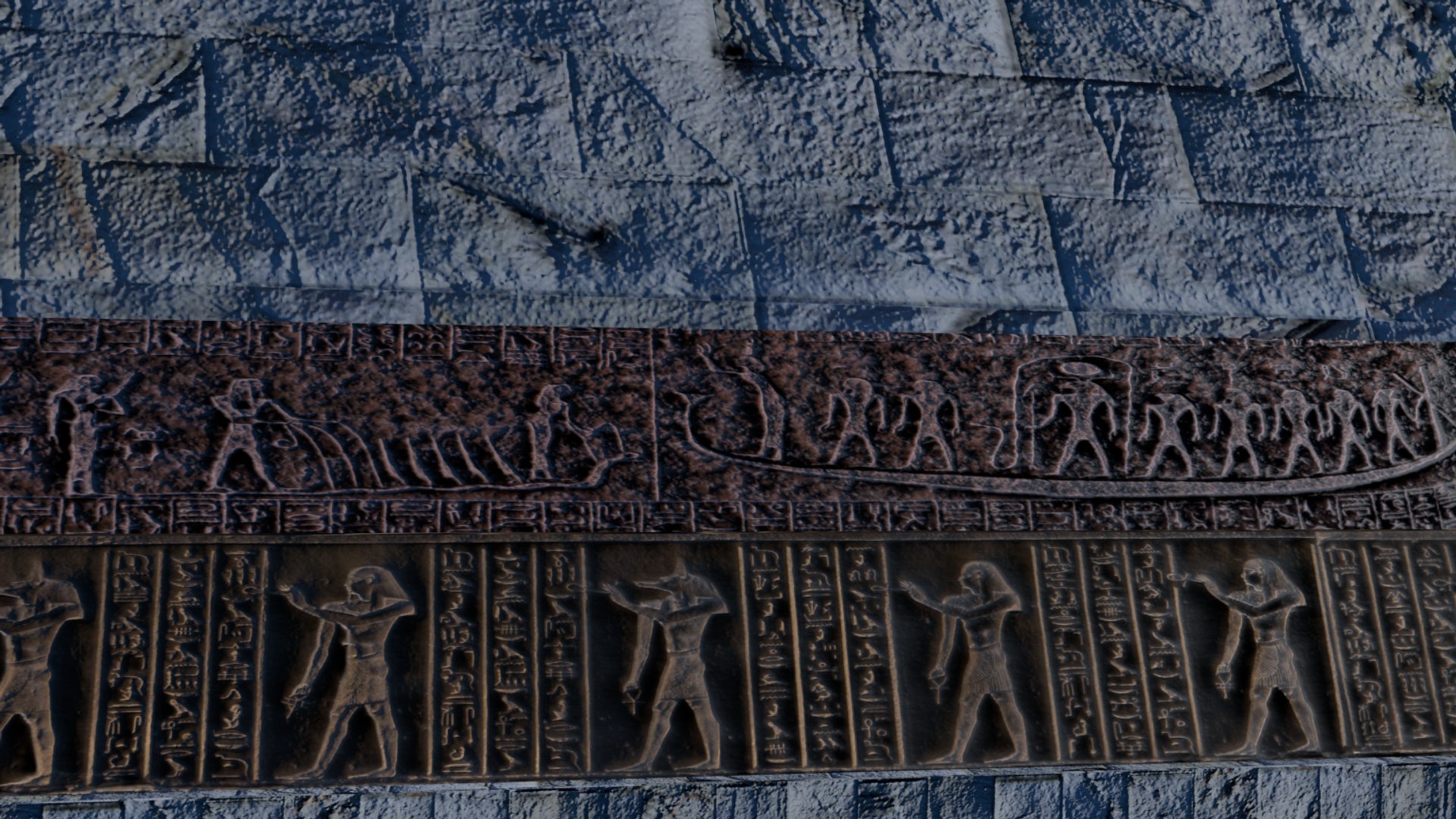Fantasy pyramid male statues 3D - TurboSquid 1168542