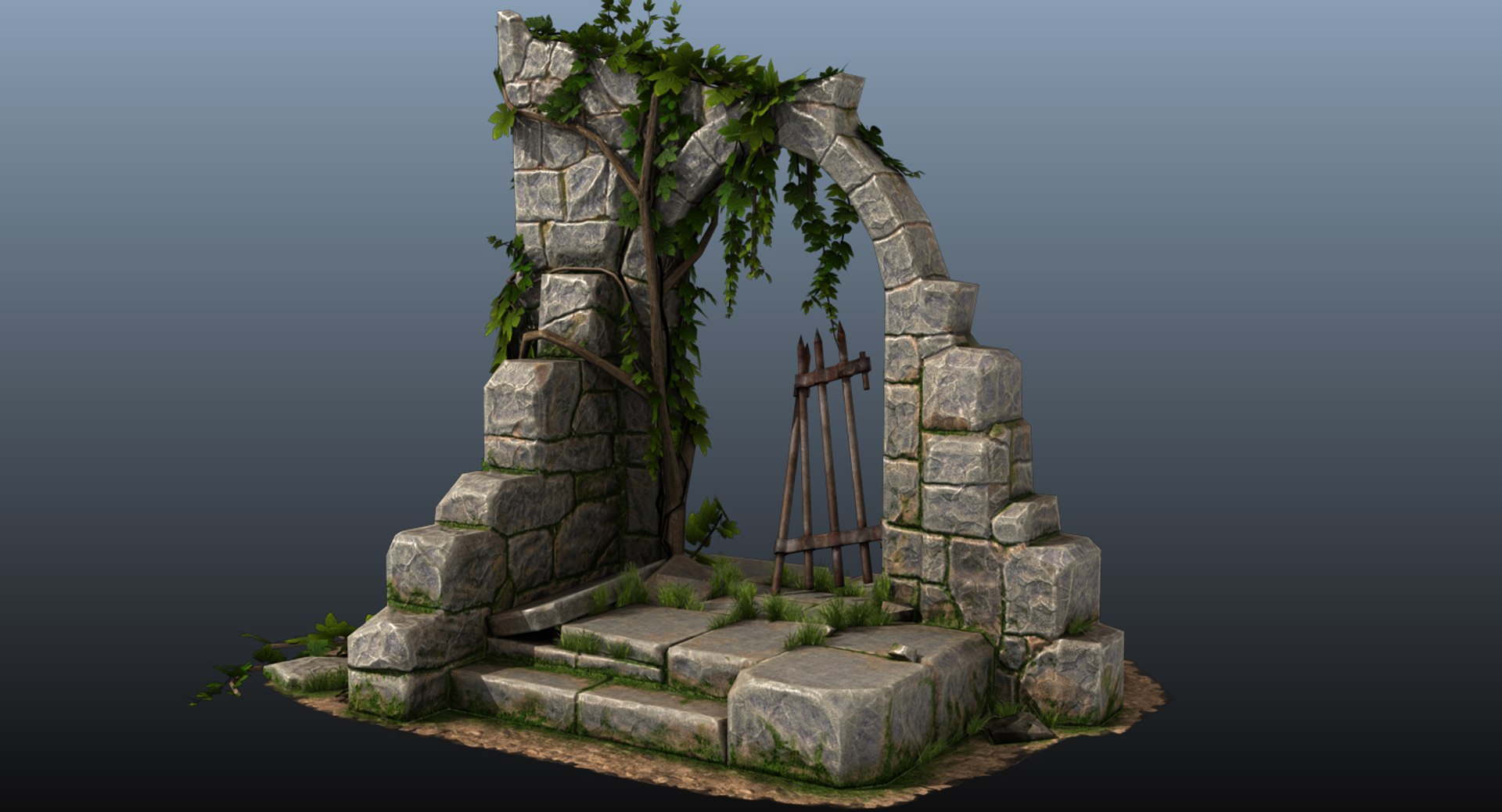 3d model arc stone