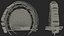 3D Circle Portal Gate model