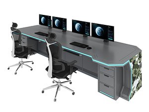 3D Control Room Desk  10