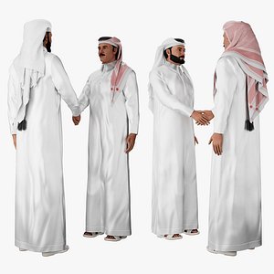 3D Arabs Handshake