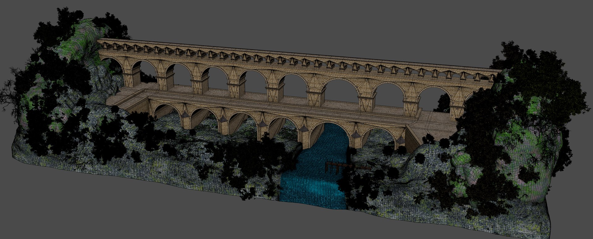 Pont du Gard 3D https://p.turbosquid.com/ts-thumb/Aa/hSMtRn/1J/pont8/jpg/1757705006/1920x1080/fit_q87/2251b588c2247a46bd7bd3dcbb69119c2a5b19e3/pont8.jpg