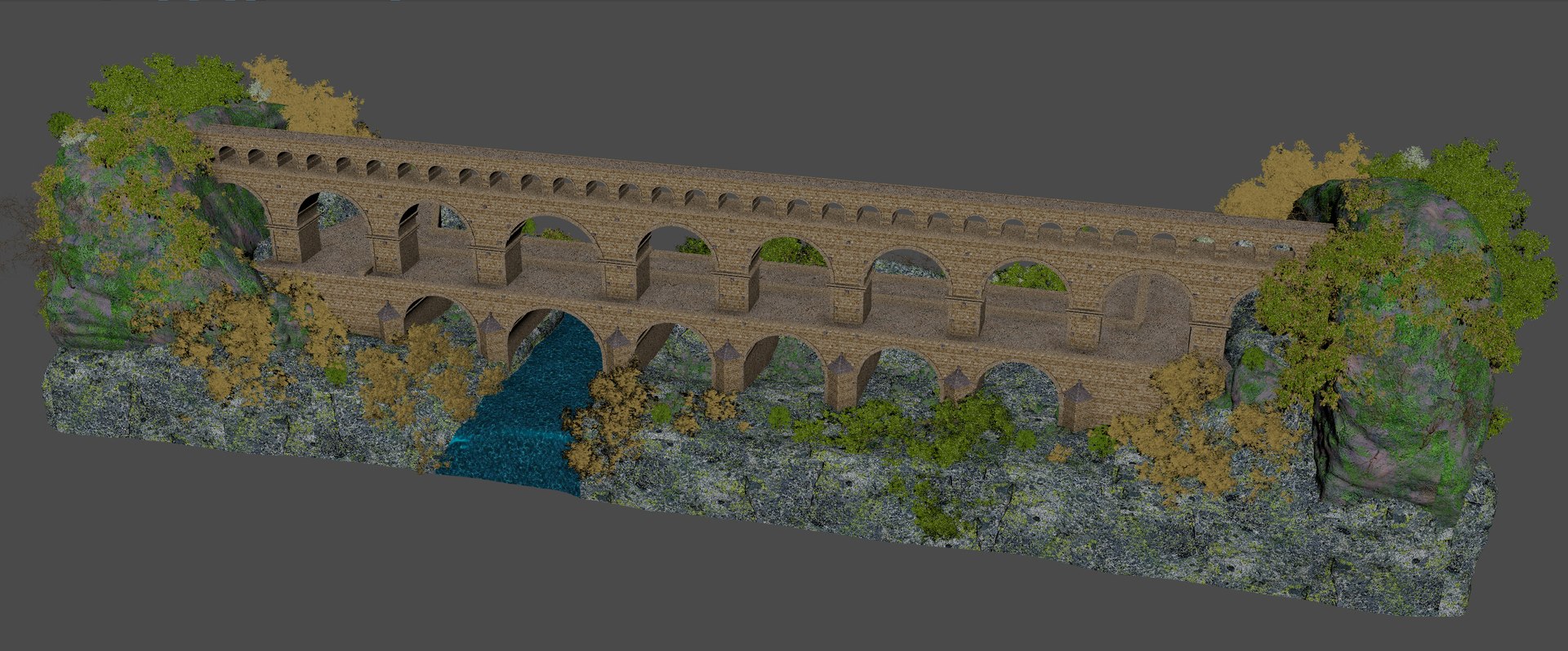 Pont du Gard 3D https://p.turbosquid.com/ts-thumb/Aa/hSMtRn/hG/pont13/jpg/1757705008/1920x1080/fit_q87/feaad400b2bfe1110c1c5360cfec11a987ae6212/pont13.jpg